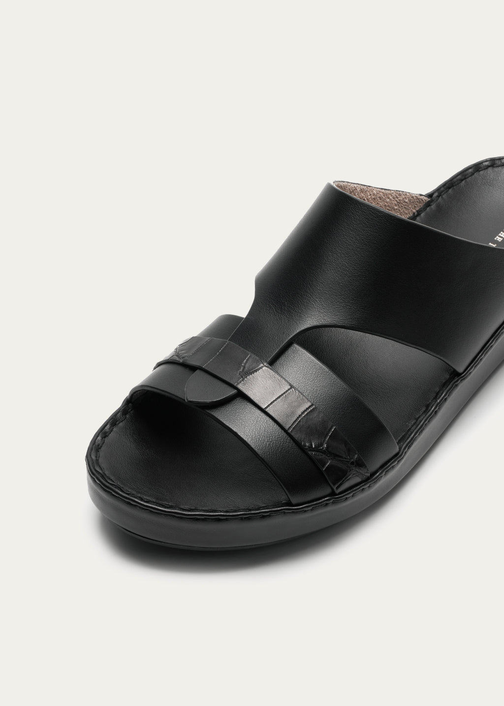 Calf Leather Sandals-Precious Series-Classic Black