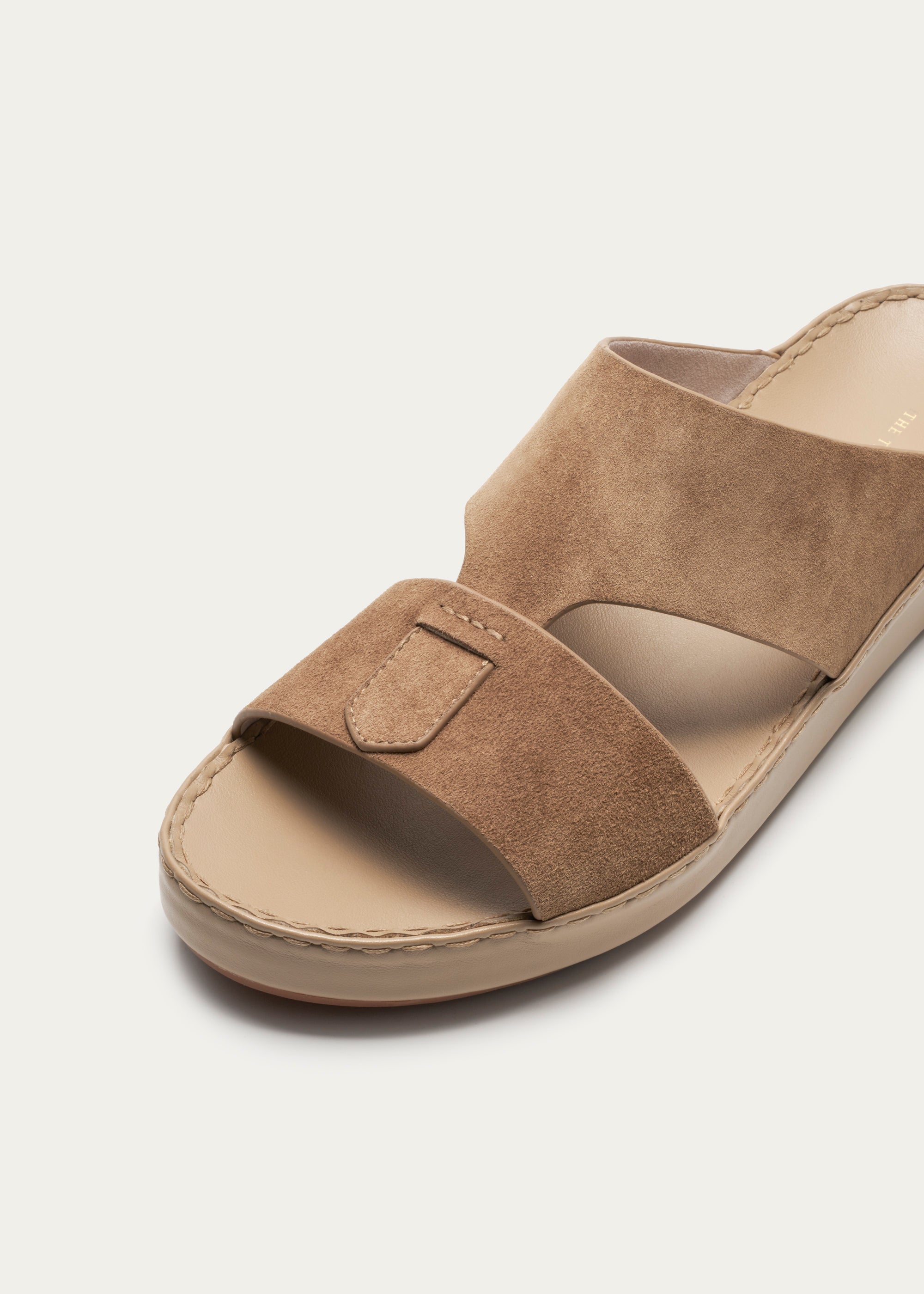 Calf Leather Sandals-Suede Series-Tabacco Brown