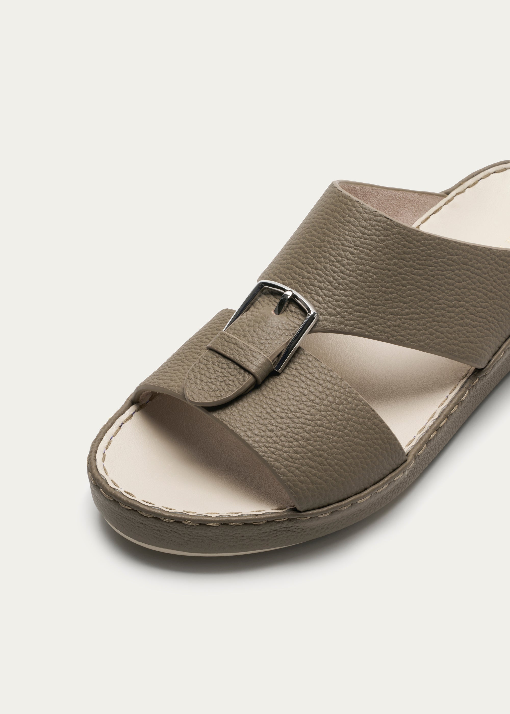 Calf Leather Sandals-Super Soft Series-Dark Khaki
