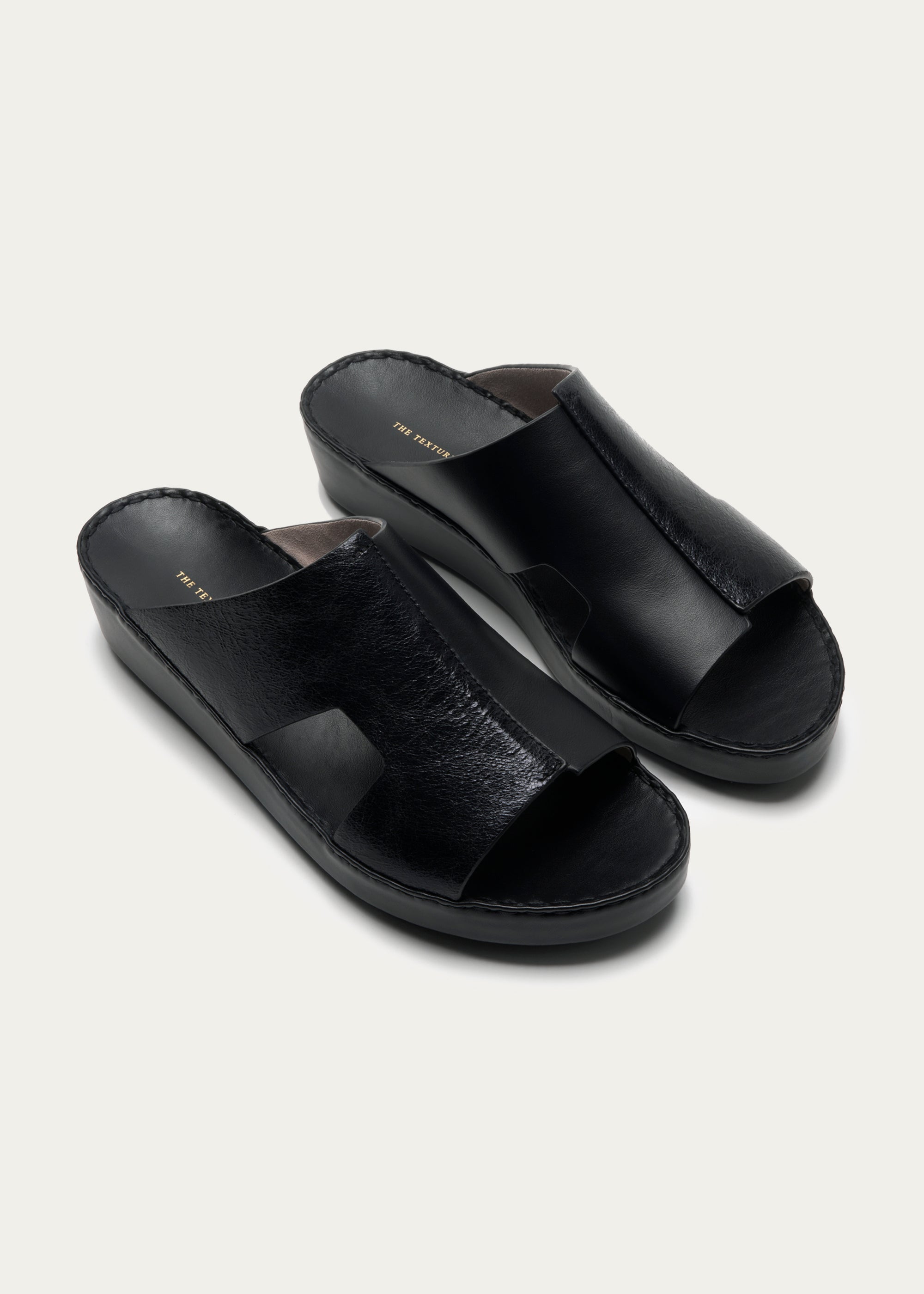 Calf Leather Sandals-Galaxy Series-Starry Black