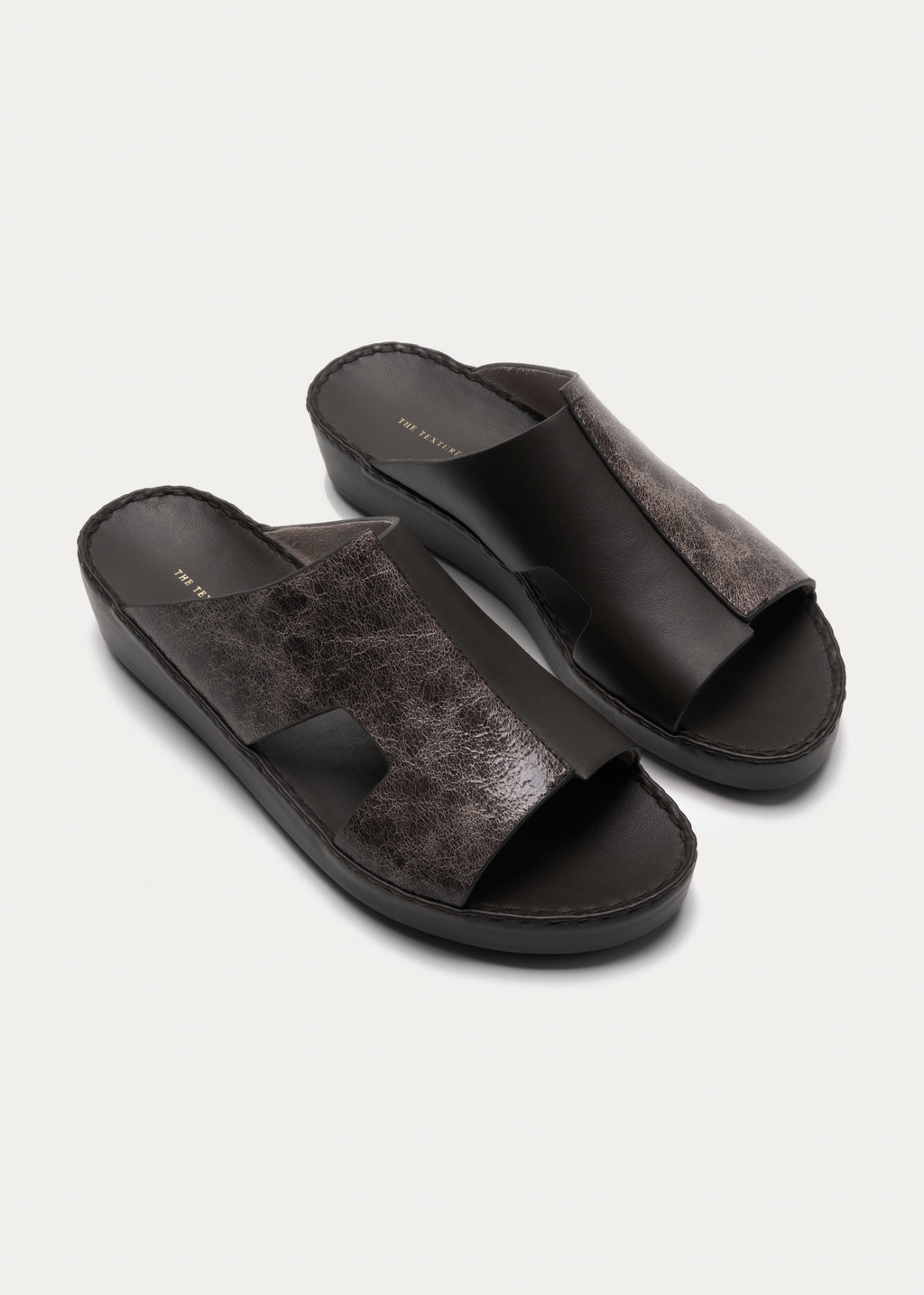 Calf Leather Sandals-Galaxy Series-Nebula Brown