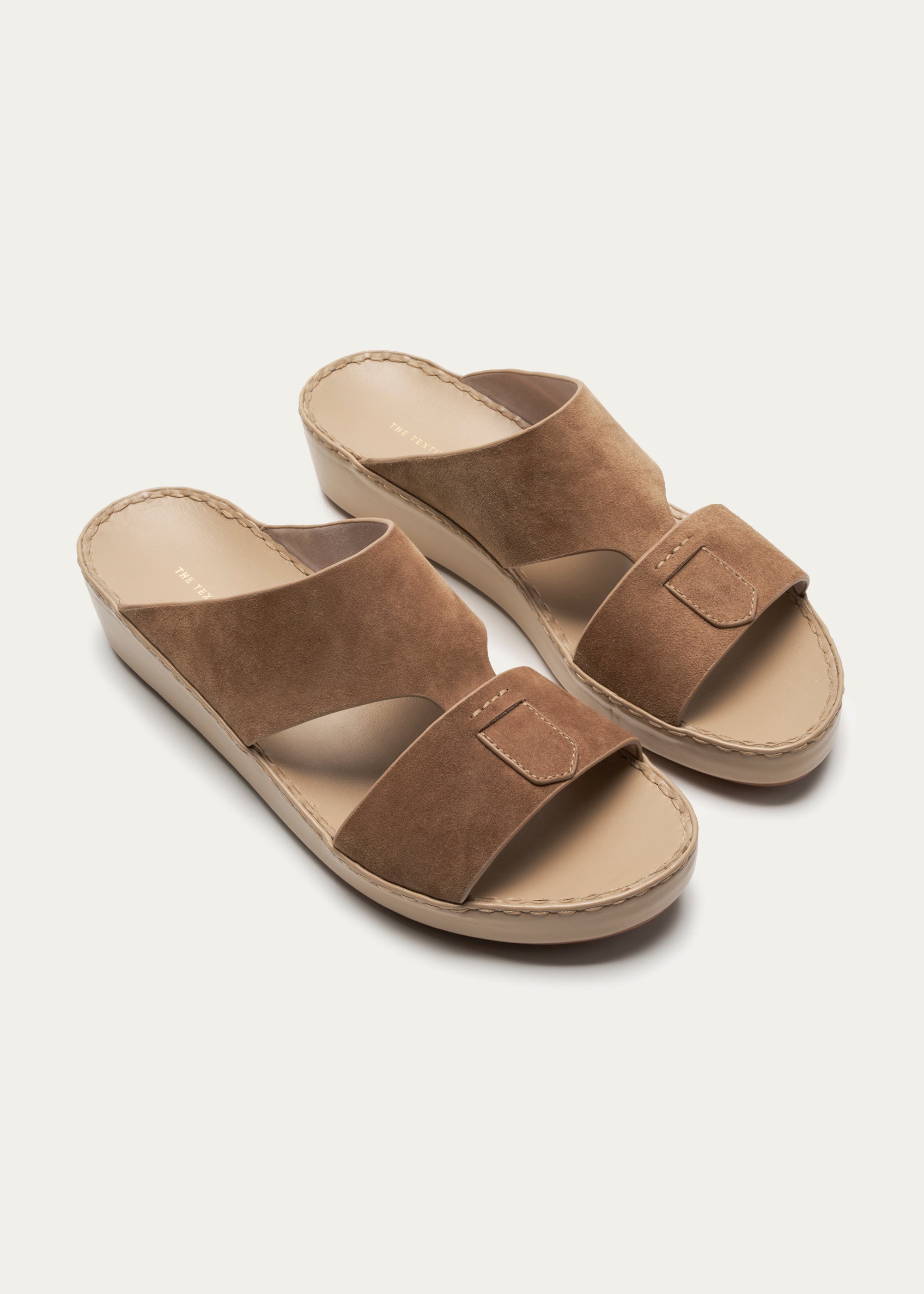 Calf Leather Sandals-Suede Series-Tabacco Brown