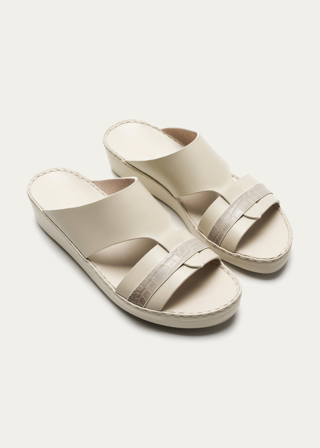 Calf Leather Sandals-Precious Series-Lightgold Himalayan