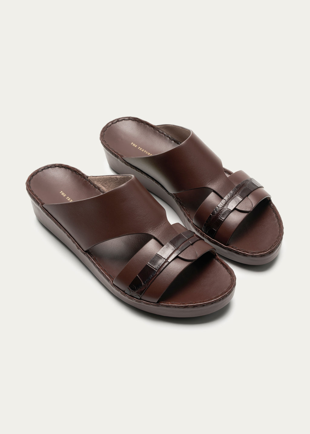 Calf Leather Sandals-Precious Series-Deep Maroon