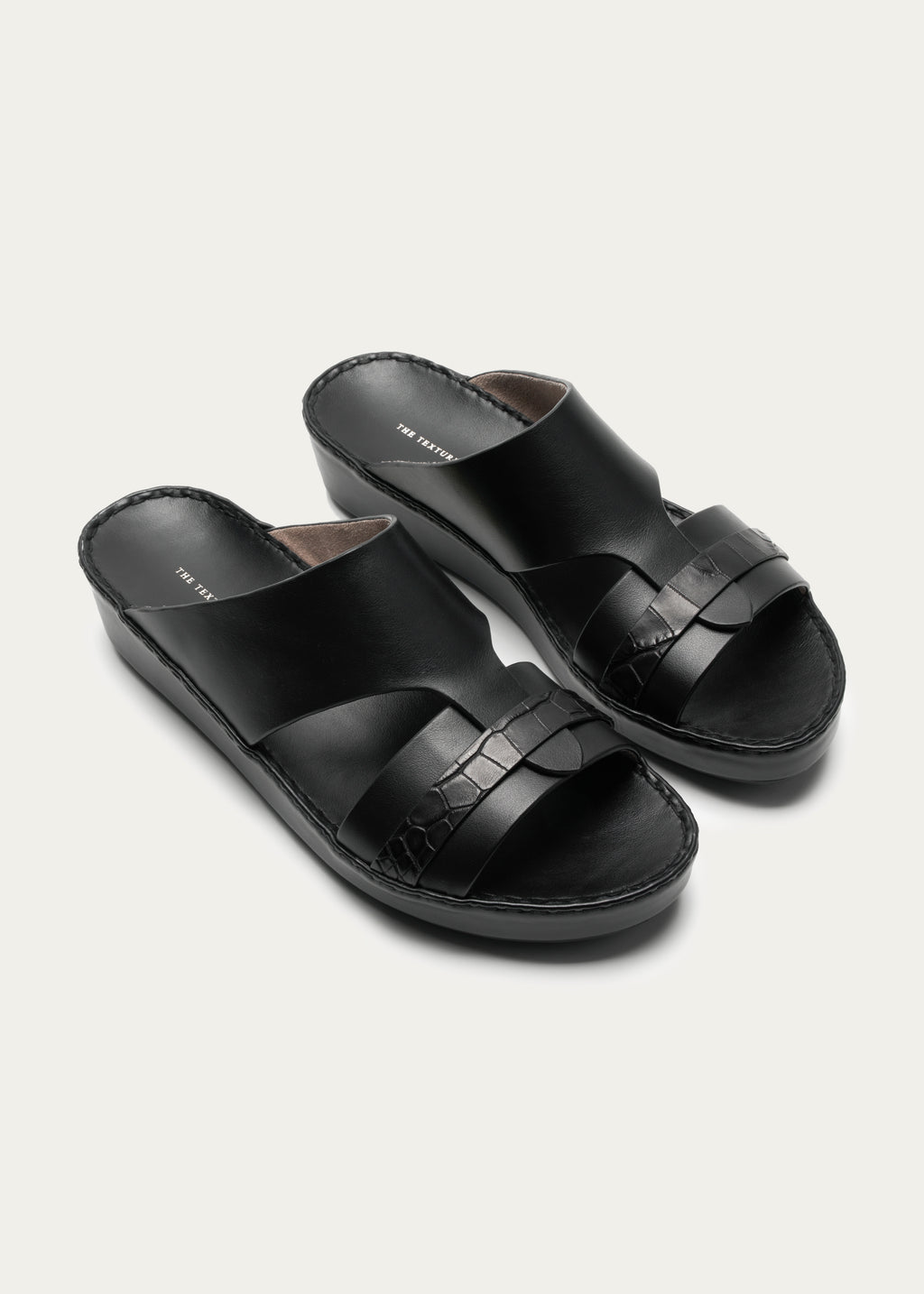 Calf Leather Sandals-Precious Series-Classic Black