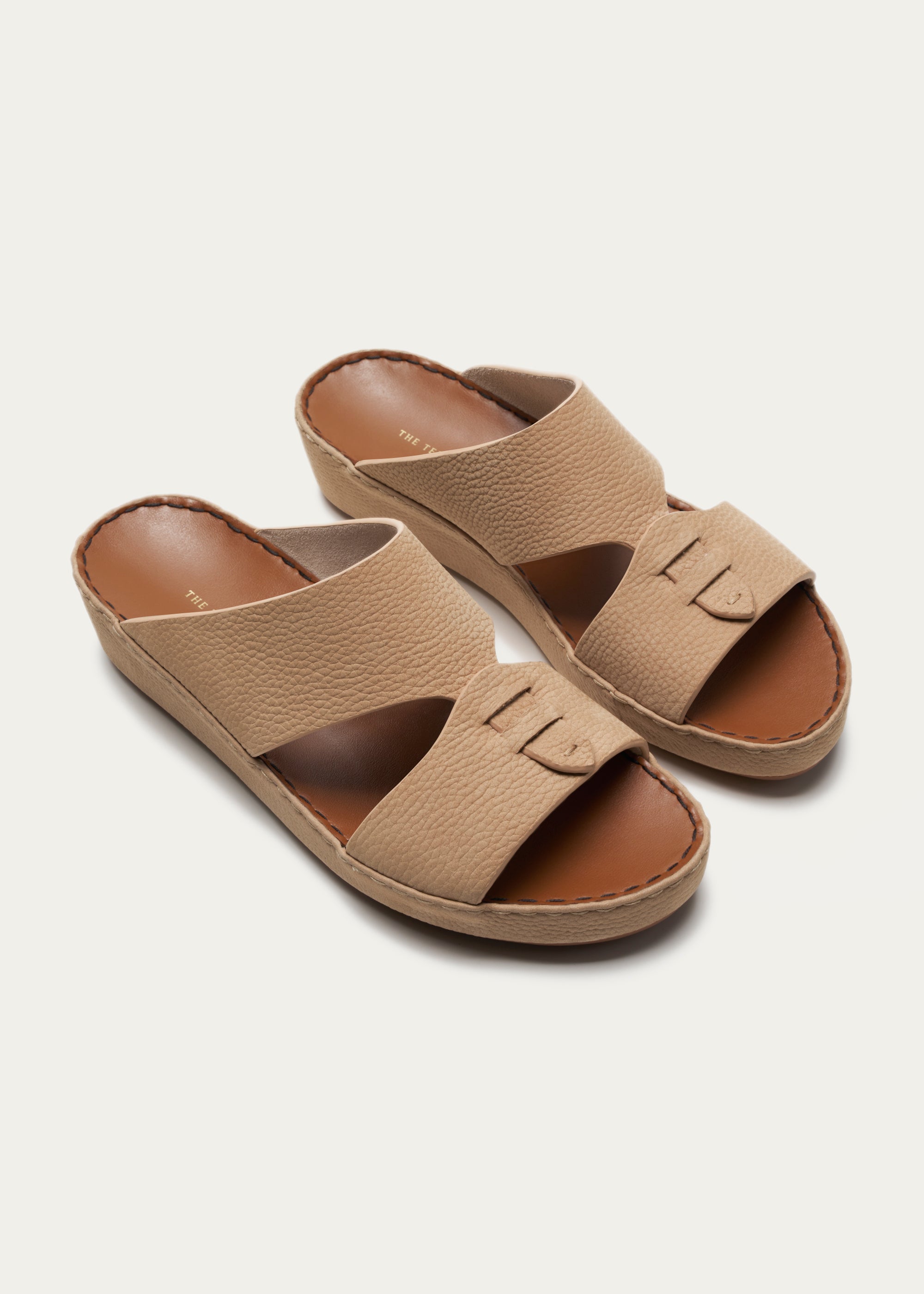 Calf Leather Sandals-Essence Series-Pale Khaki