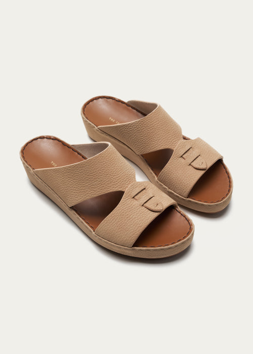 Calf Leather Sandals-Essence Series-Pale Khaki