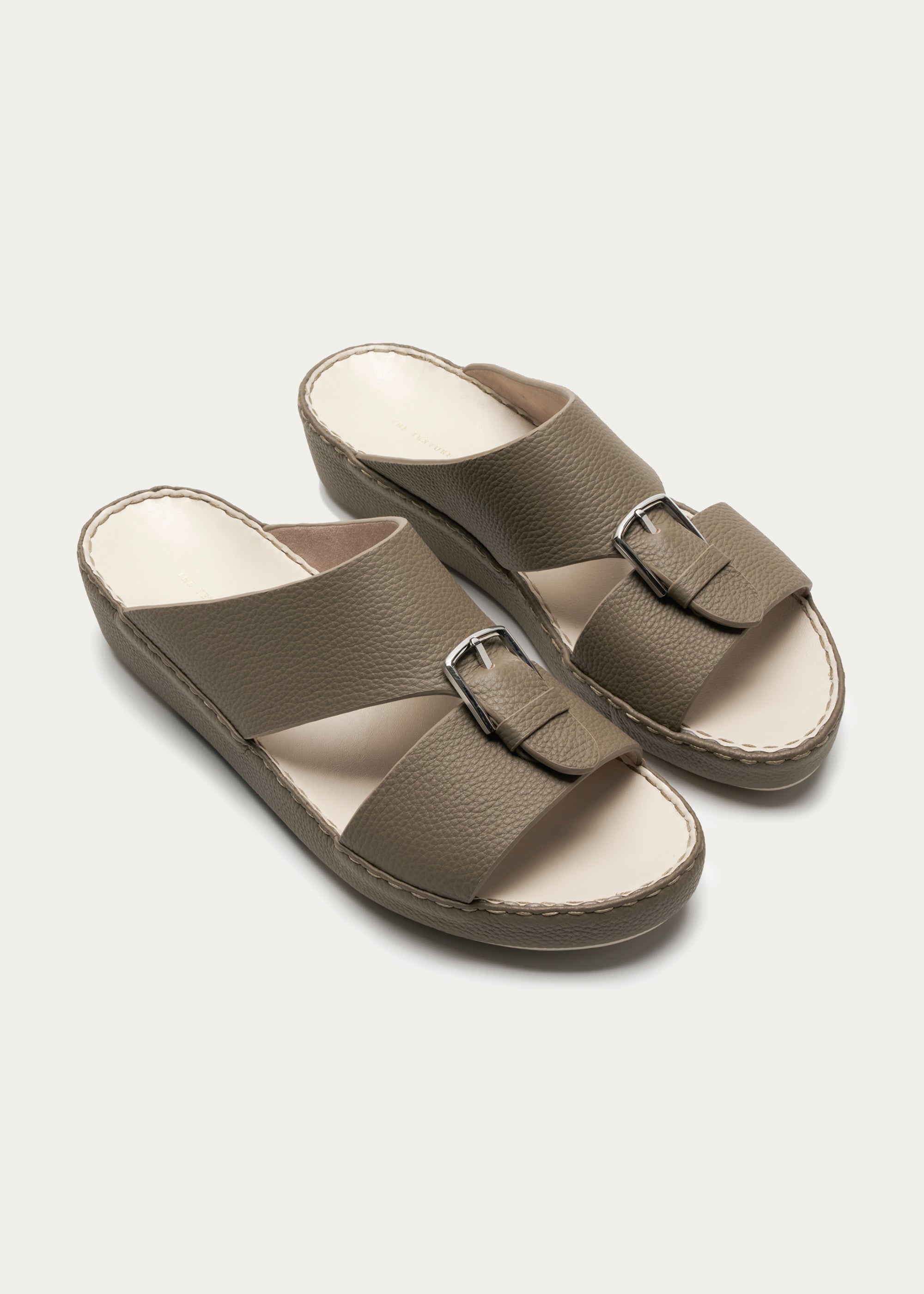 Calf Leather Sandals-Super Soft Series-Dark Khaki